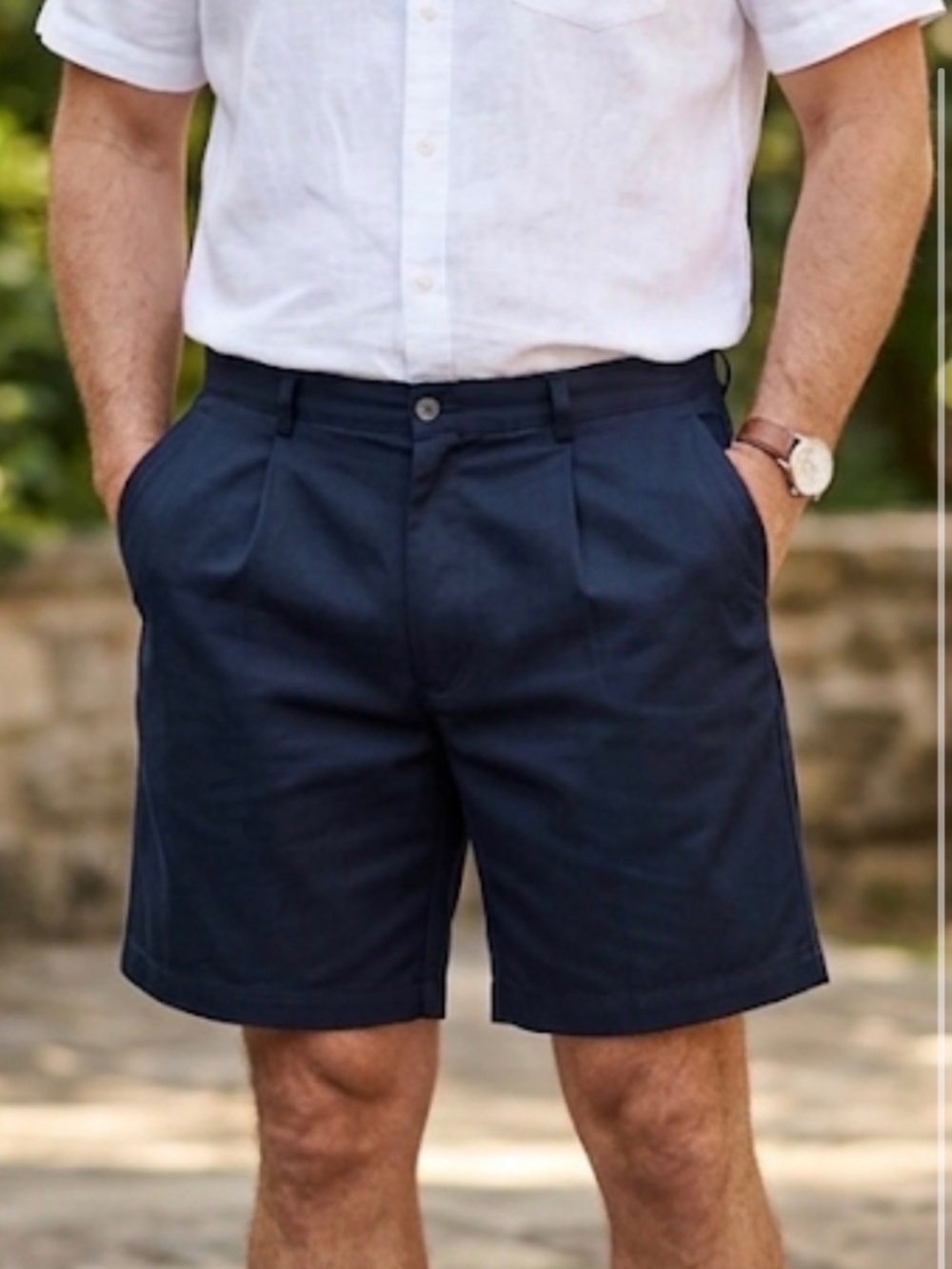 Nike Golf Dri-FIT Pleated Chino Shorts | Men’s 40 | Navy Blue Performance Golf S